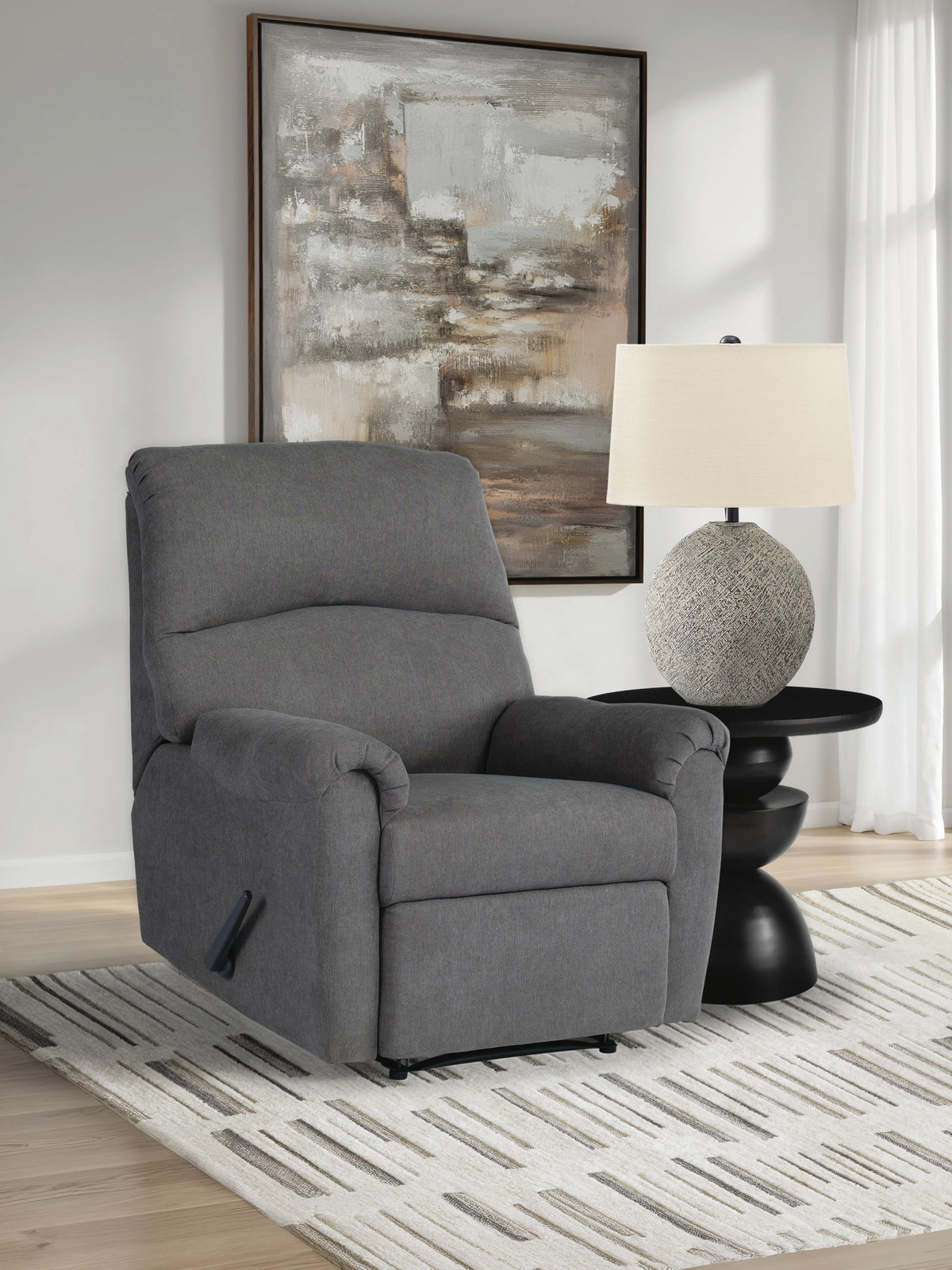 Arden Recliner in Charcoal