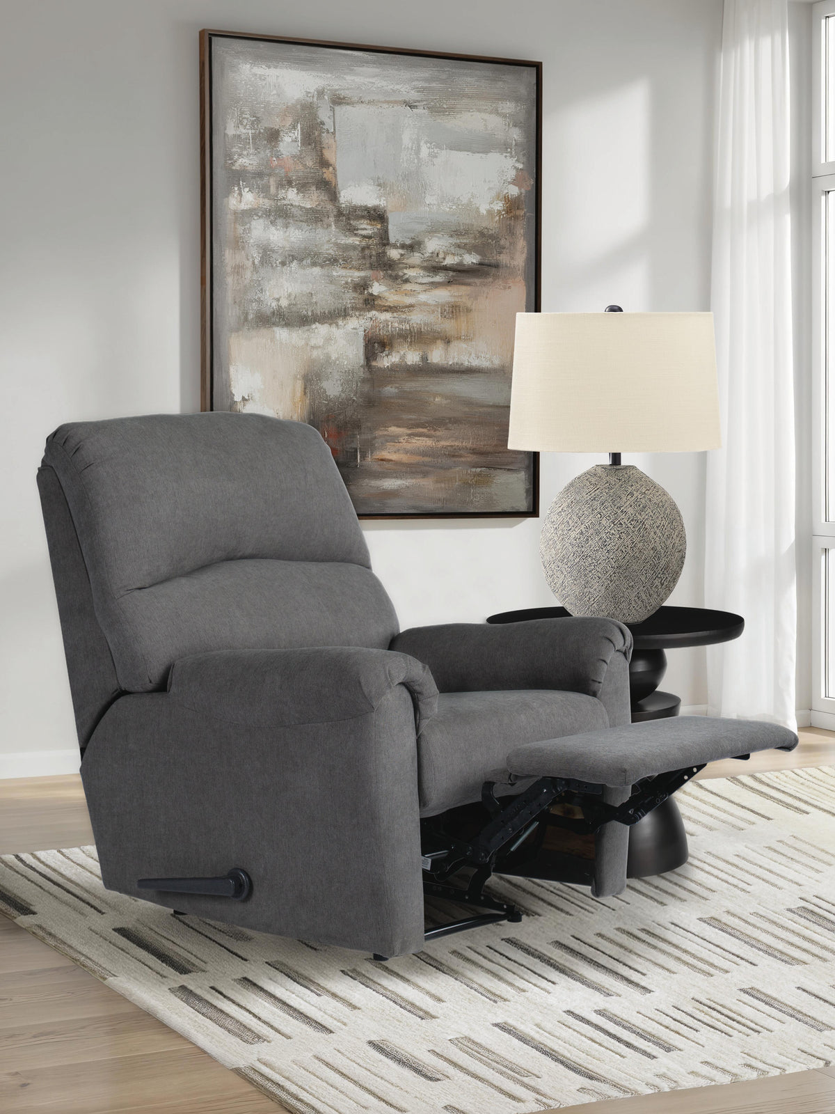 Arden Recliner in Charcoal