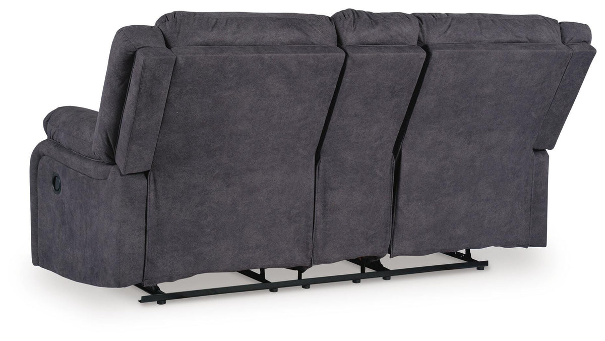 Amarante Reclining Loveseat with Console in Slate