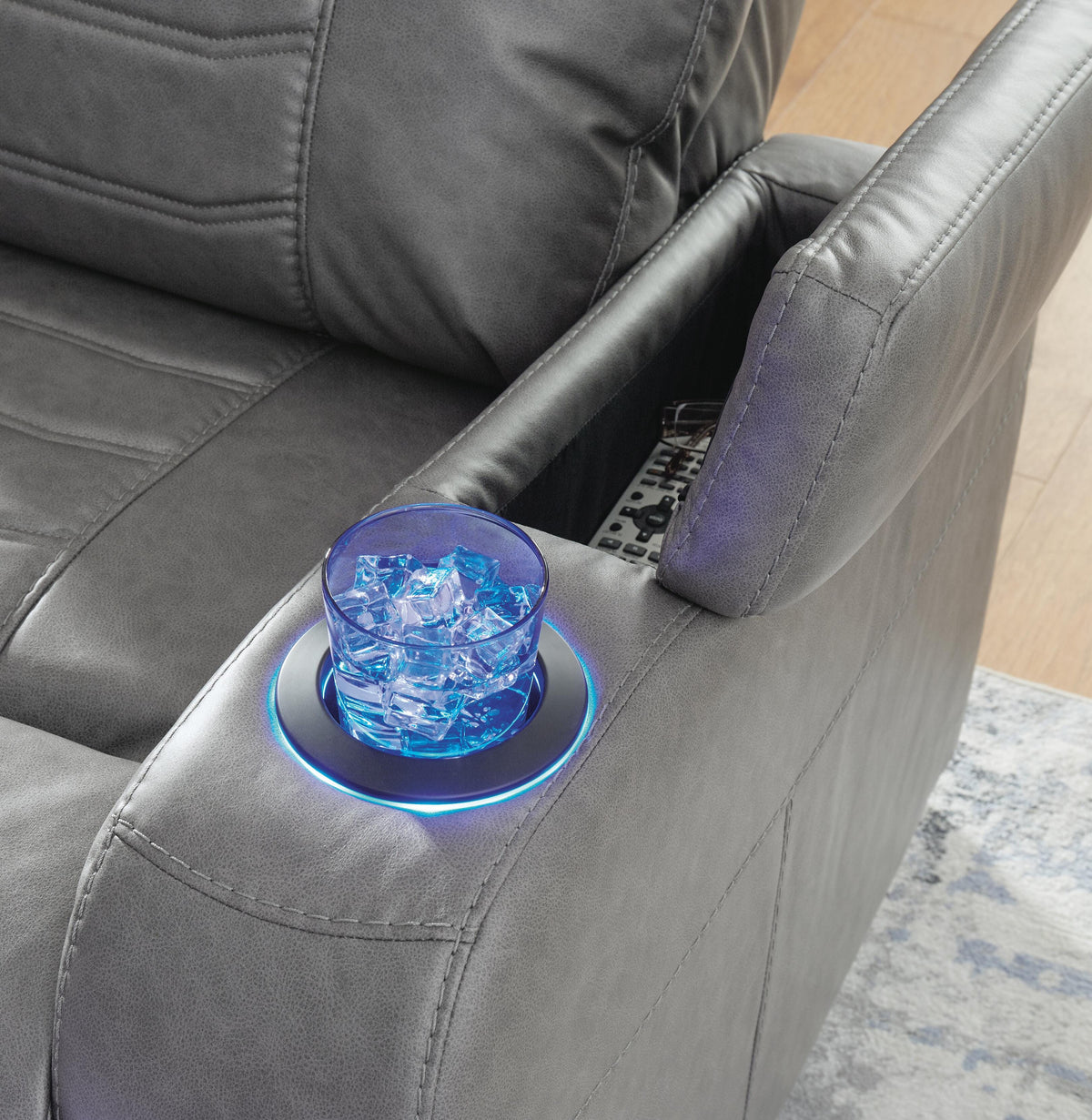 Halcourt Power Recliner in Slate