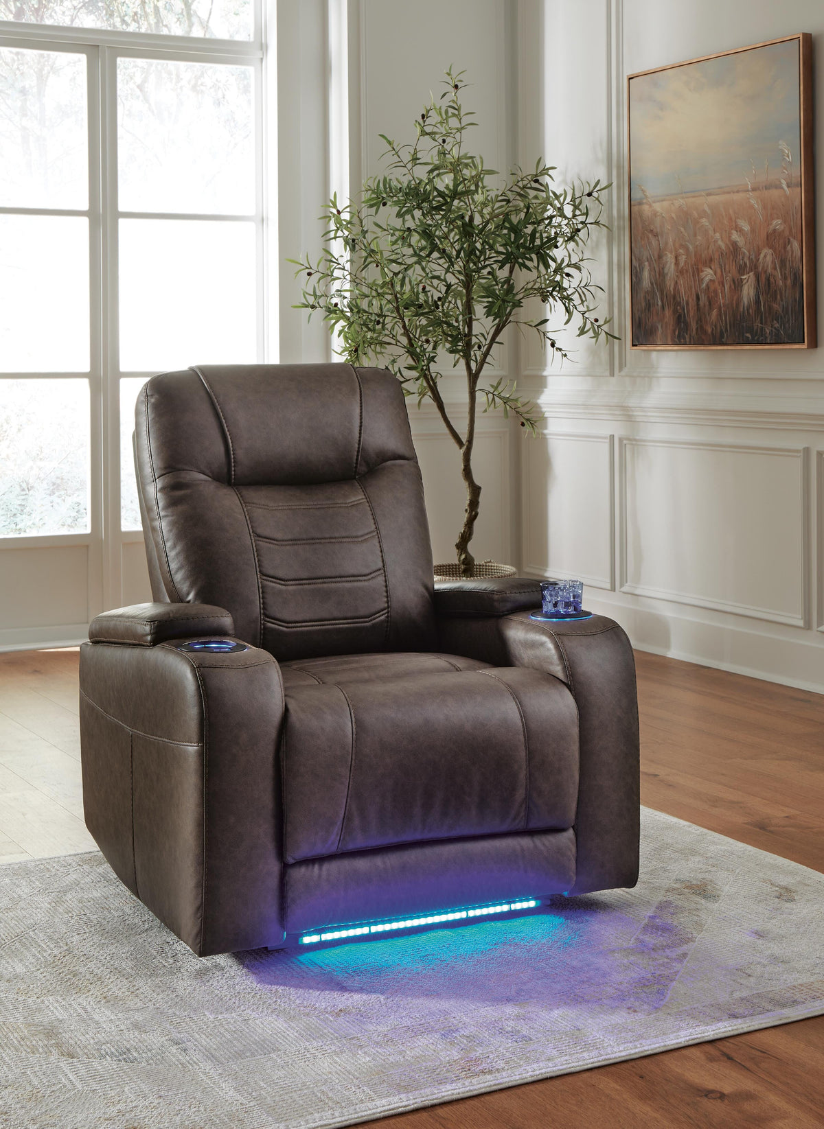 Halcourt Power Recliner in Umber
