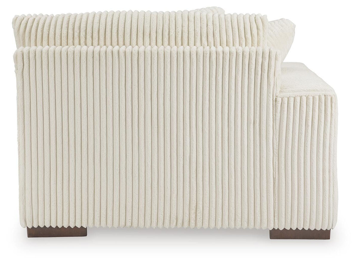 Bawley 4-Piece Sectional with Chaise in Ivory Velvet