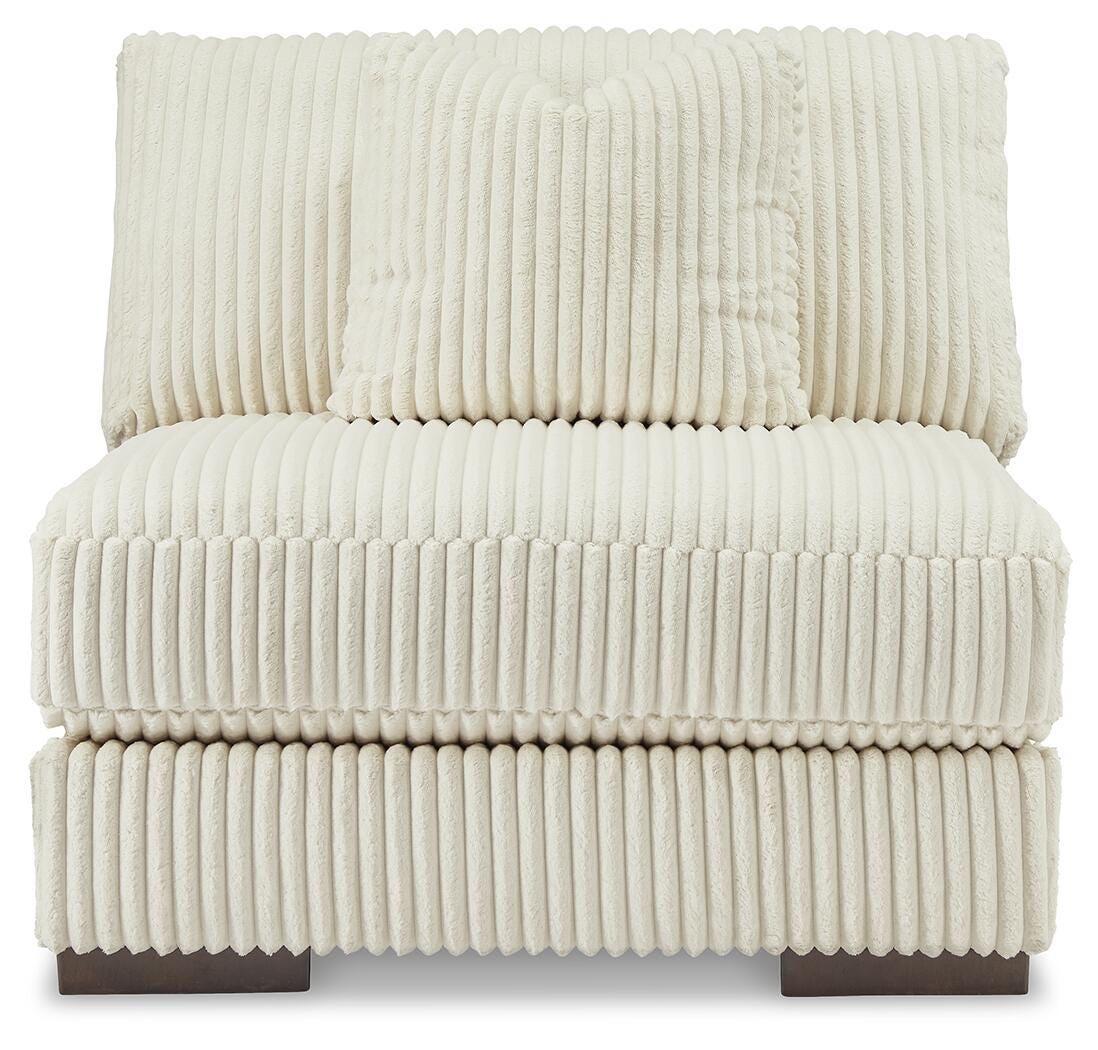 Bawley 4-Piece Sectional with Chaise in Ivory Velvet