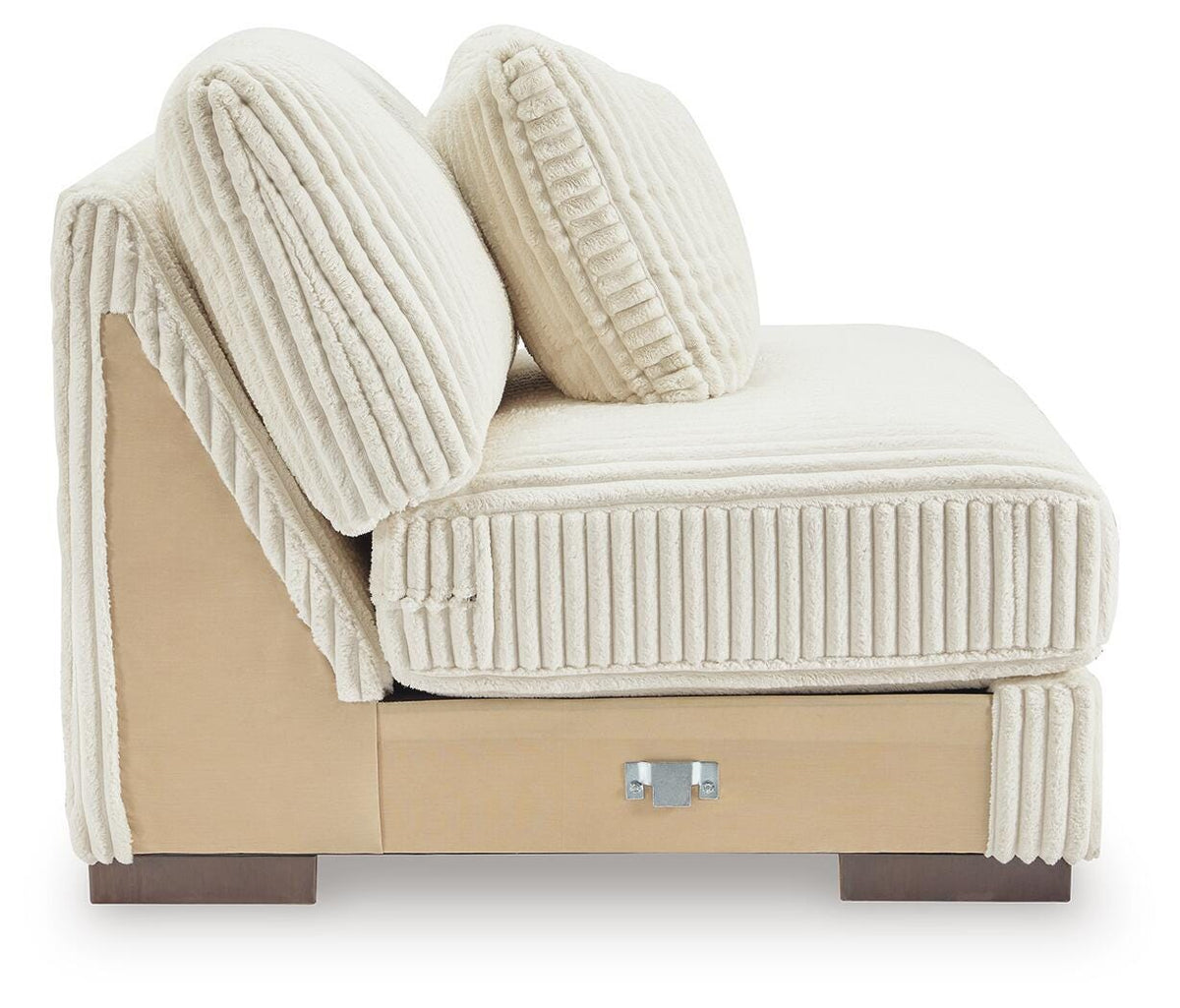 Bawley 4-Piece Sectional with Chaise in Ivory Velvet