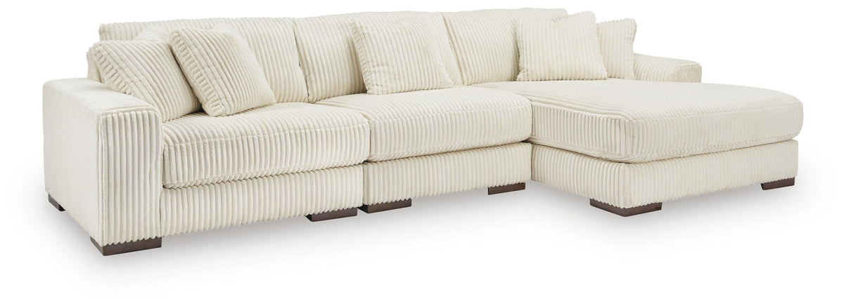 Bawley 3-Piece Sectional with Chaise in Ivory II