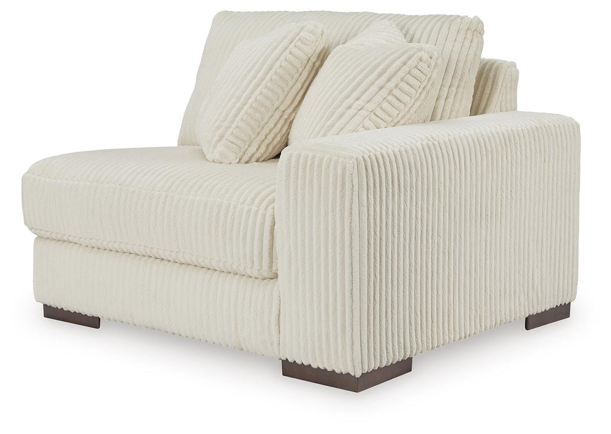 Bawley 4-Piece Sectional with Chaise in Ivory Velvet