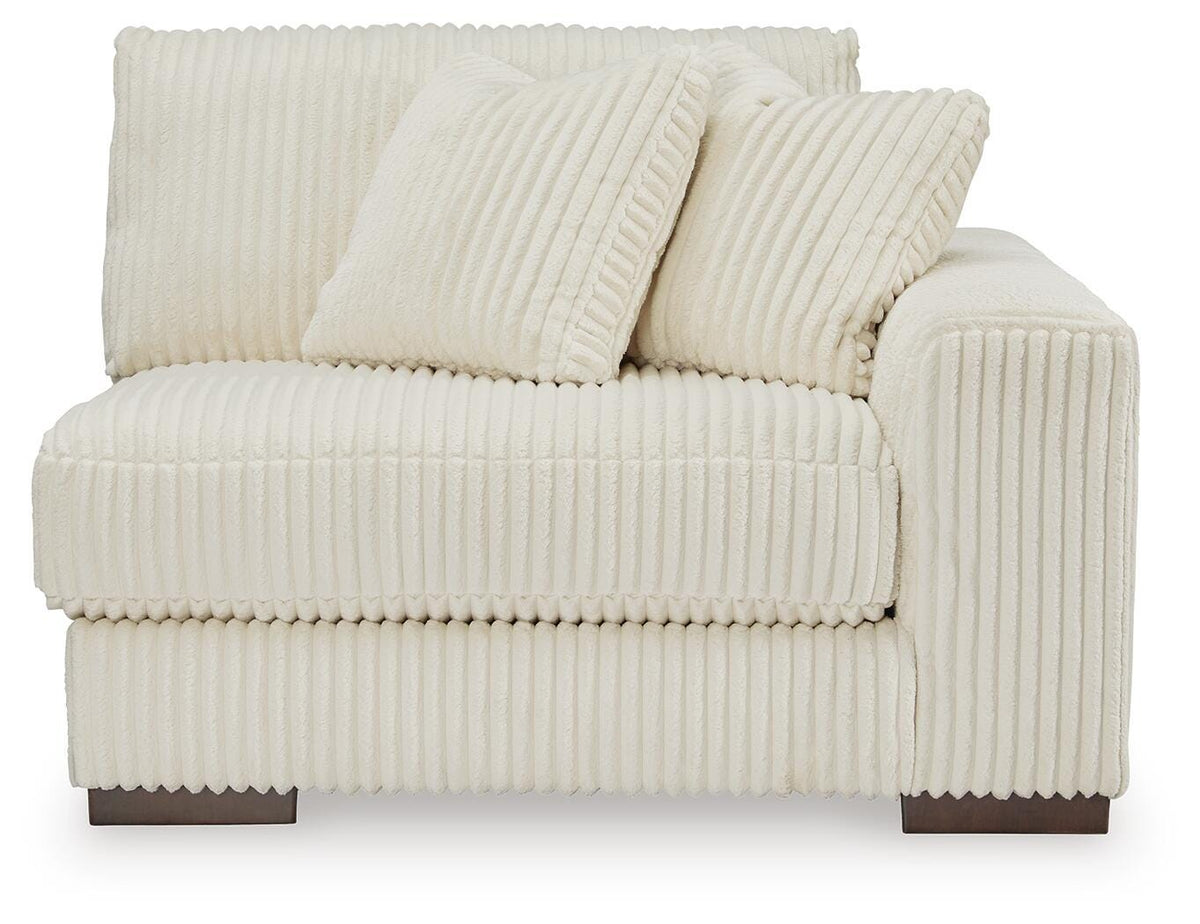 Bawley 4-Piece Sectional with Chaise in Ivory Velvet