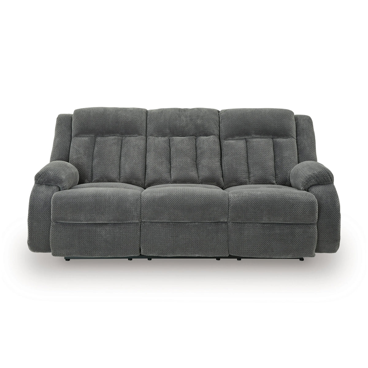 Thornbury Vale Power Reclining Sofa with Drop Down Table in Steel
