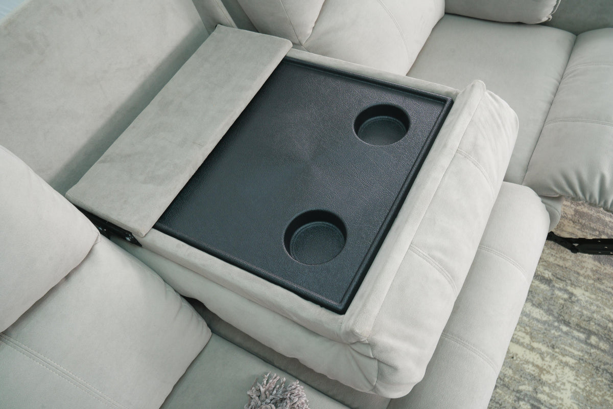 Torvex Reclining Sofa with Drop Down Table