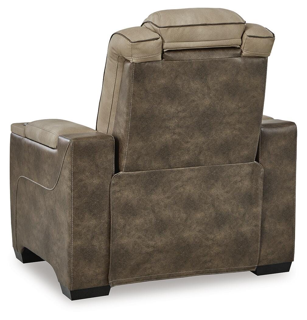 Arlen Power Reclining Loveseat and Power Recliner in Sand