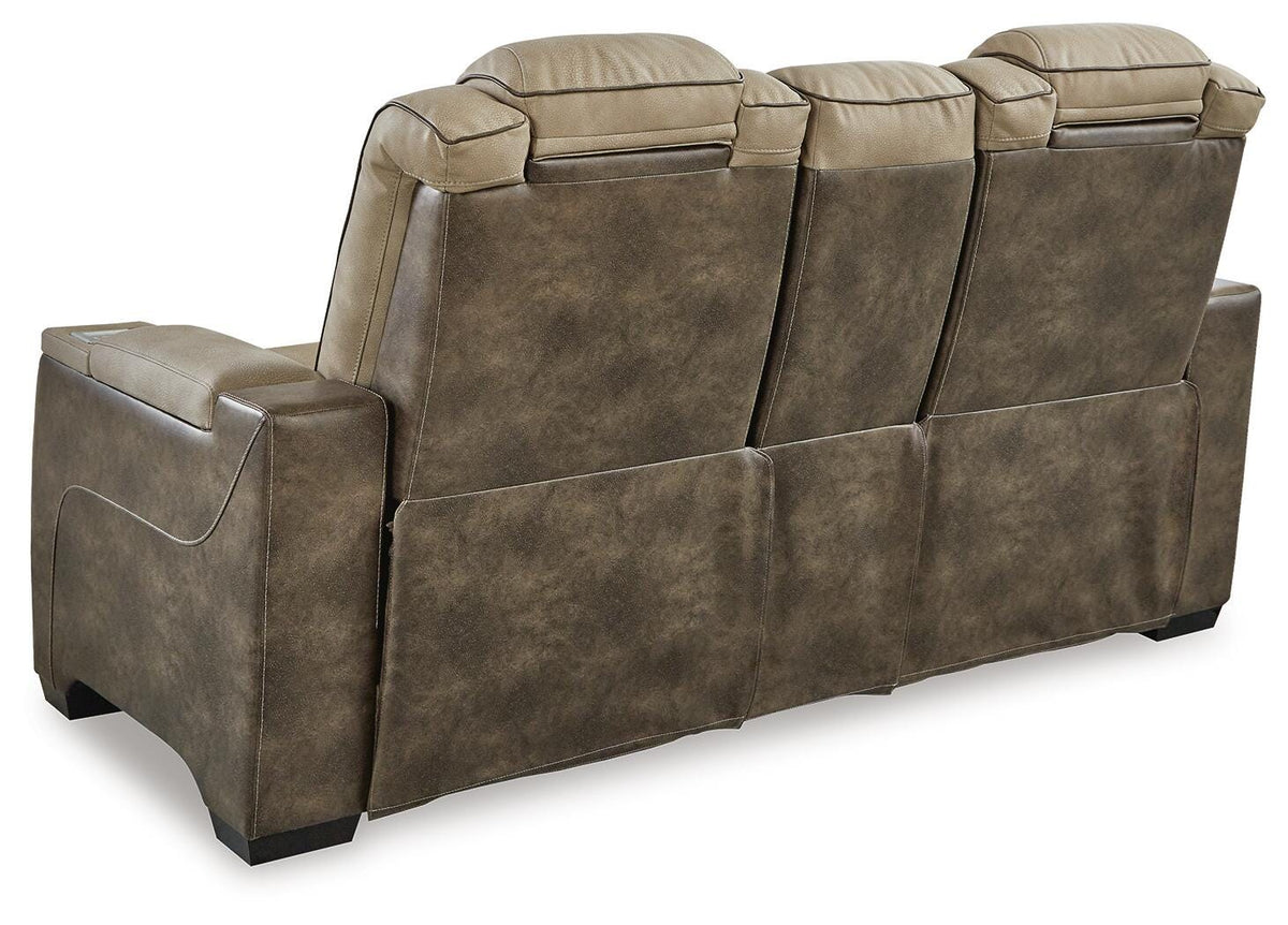 Arlen Power Reclining Loveseat and Power Recliner in Sand