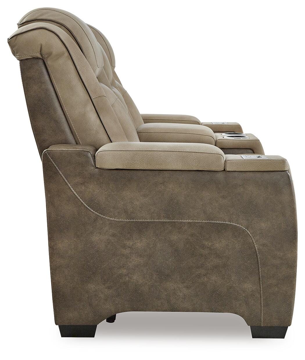 Arlen Power Reclining Loveseat and Power Recliner in Sand