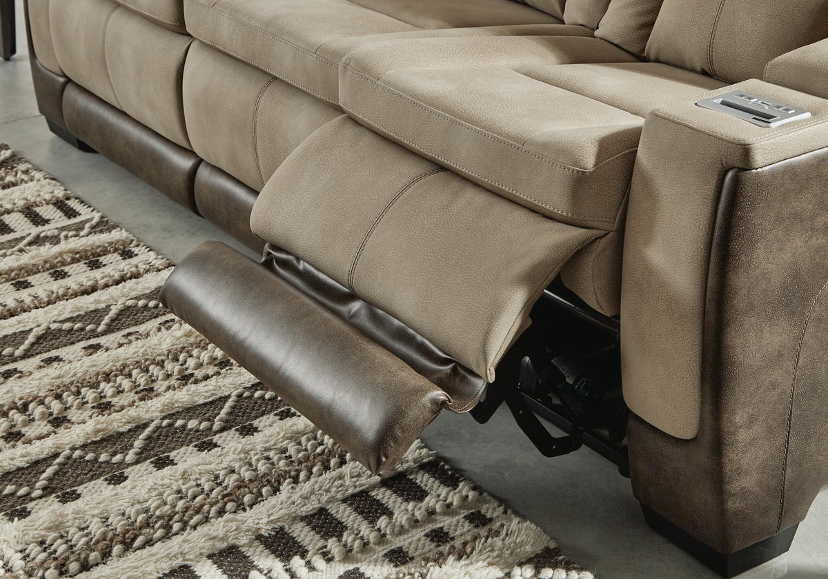 Arlen Power Reclining Loveseat and Power Recliner in Sand