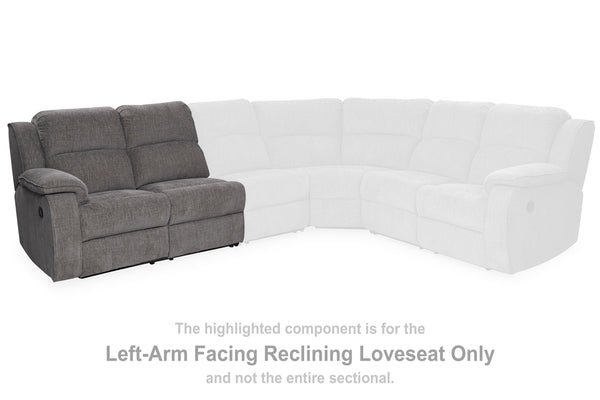 Roman Glass Left-Arm Facing Reclining Loveseat