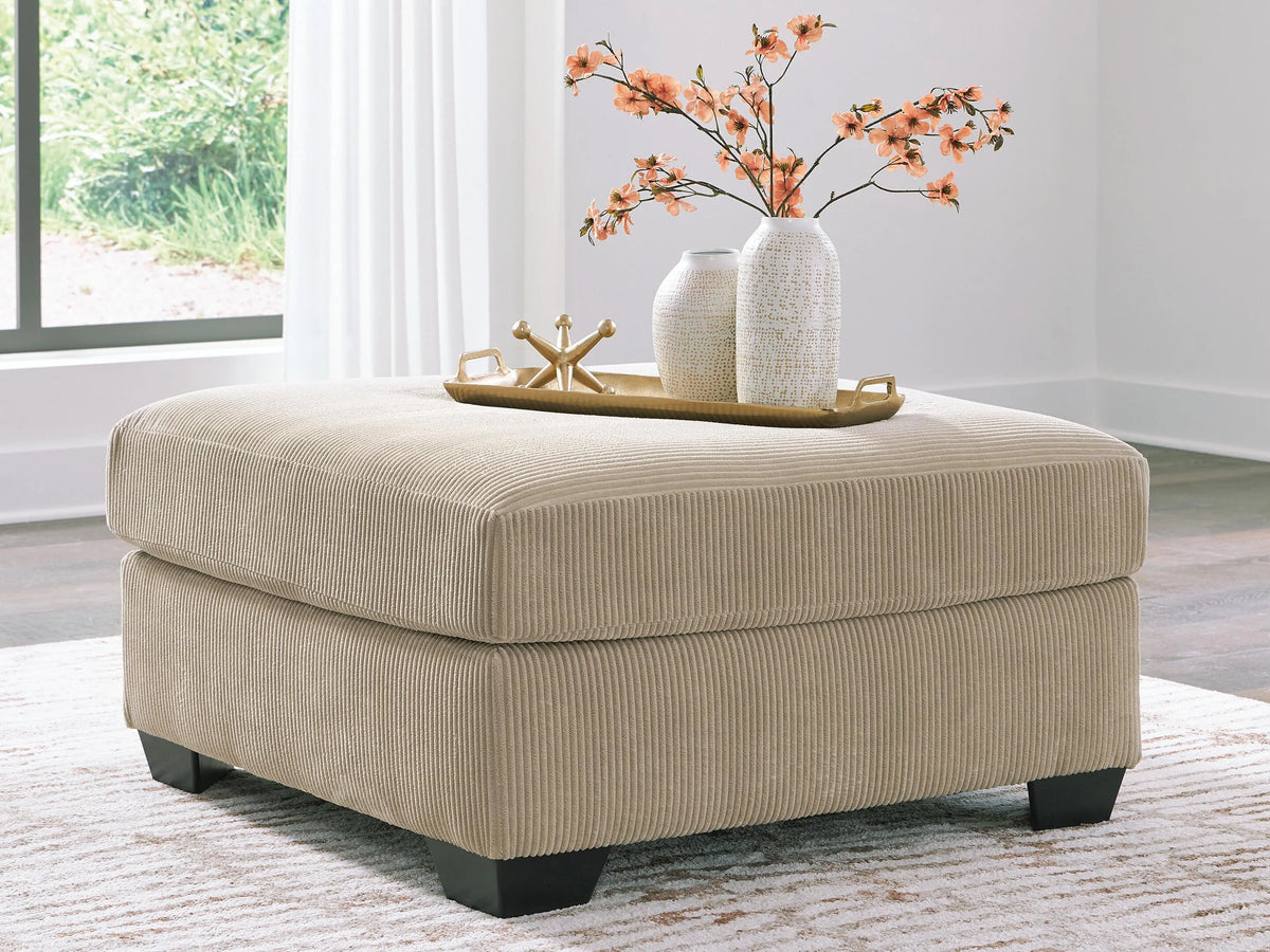 Harlan Oversized Accent Ottoman in Sand