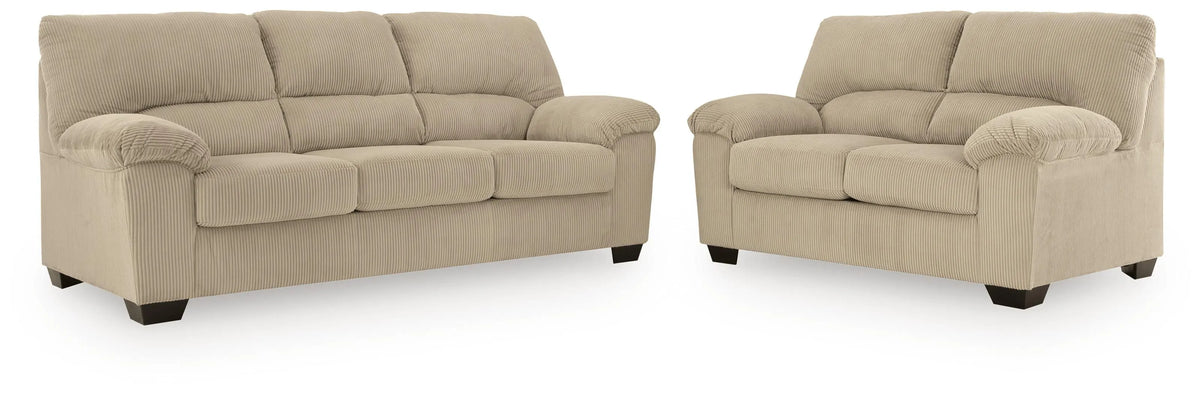Harlan Sofa and Loveseat in Sand
