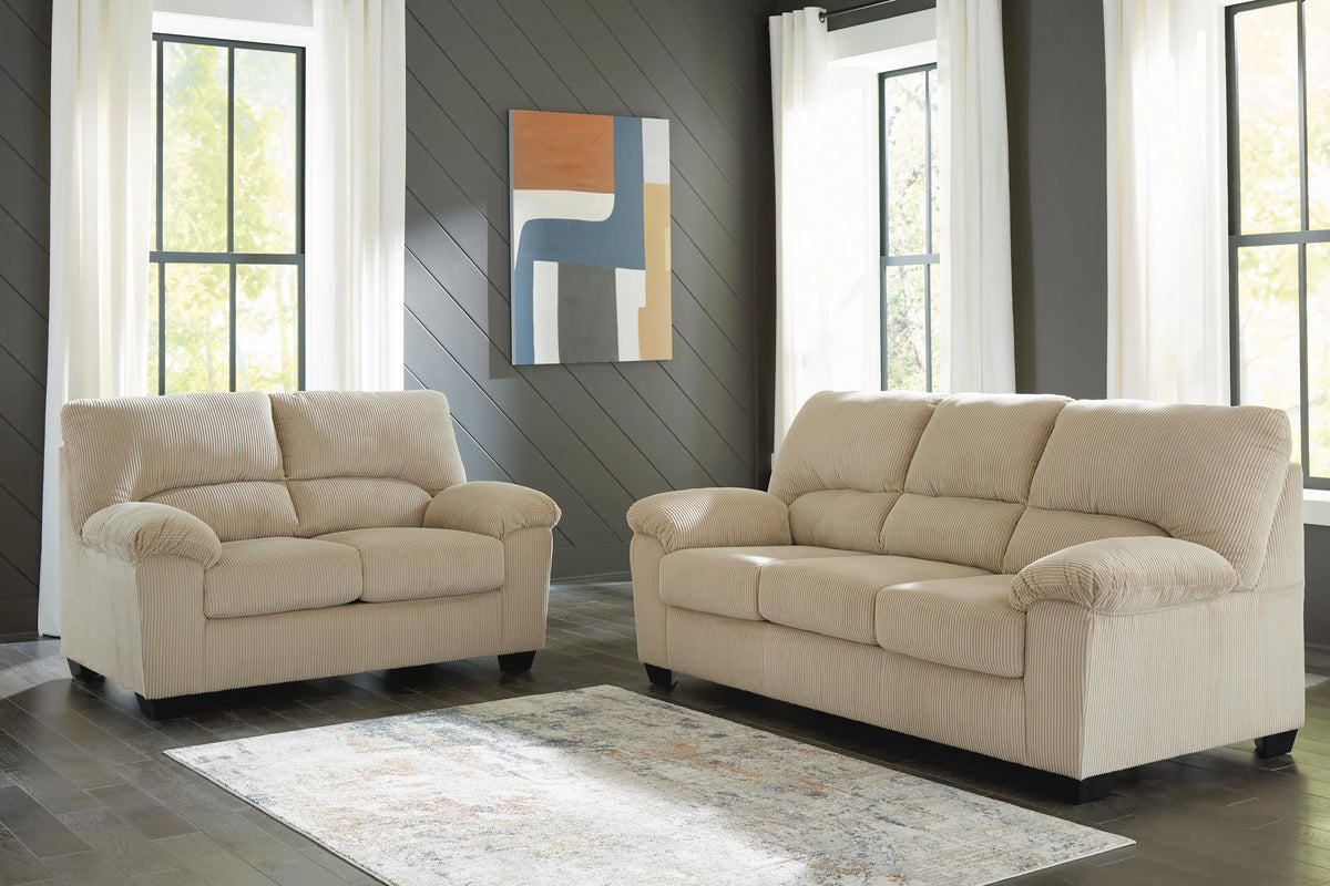 Harlan Sofa and Loveseat in Sand