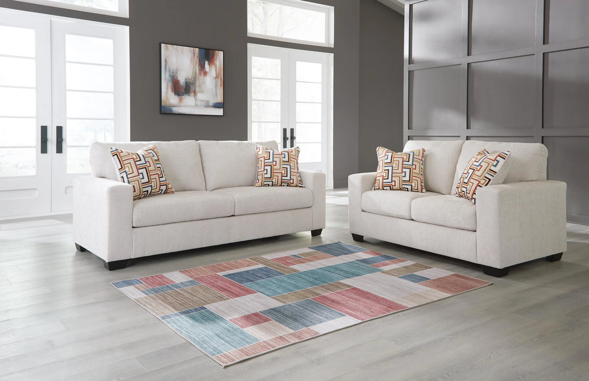 Kiama Sofa and Loveseat in Stone