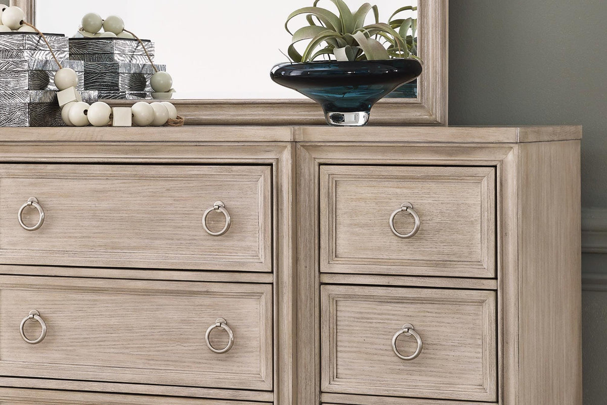 Ashfield Dresser and Mirror in Light Grayish Brown