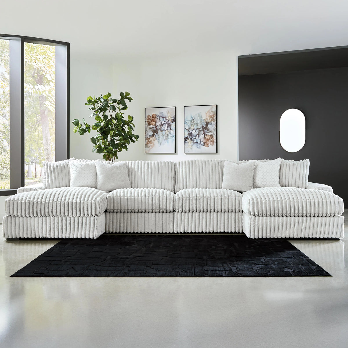 Arkin 4-Piece Sectional with Double Chaise