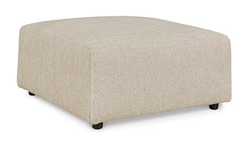 Merimbula Oversized Accent Ottoman in Linen