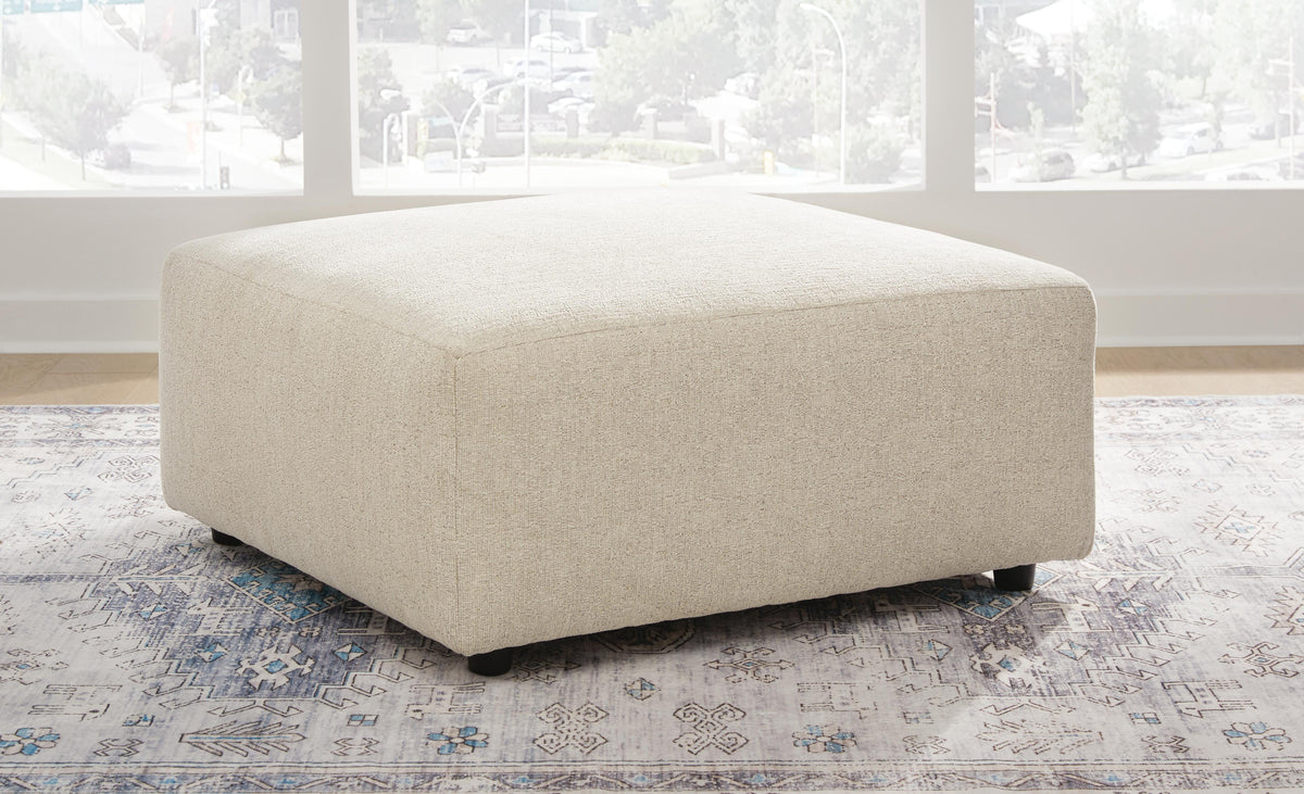 Merimbula Oversized Accent Ottoman in Linen