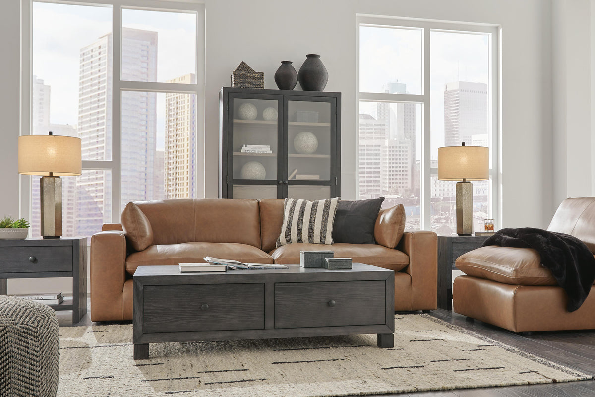 Gantry 2-Piece Sectional Loveseat in Caramel