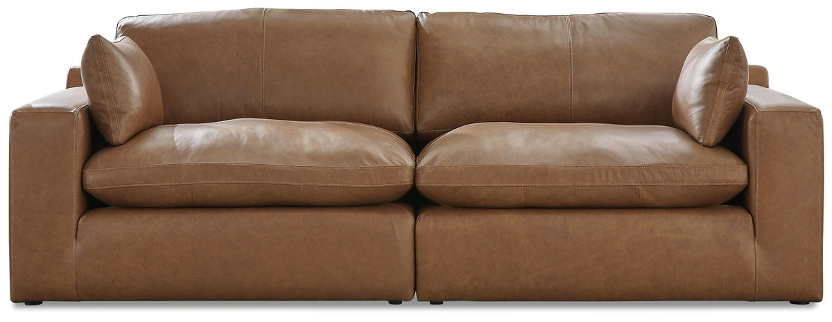 Gantry 2-Piece Sectional Loveseat in Caramel