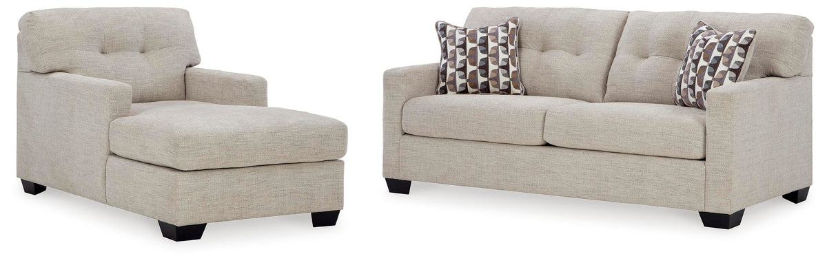 Kellan Sofa and Chaise in Pebble
