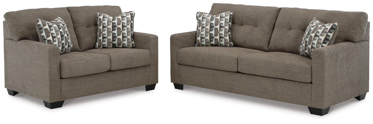 Kellan Sofa and Loveseat in Chocolate