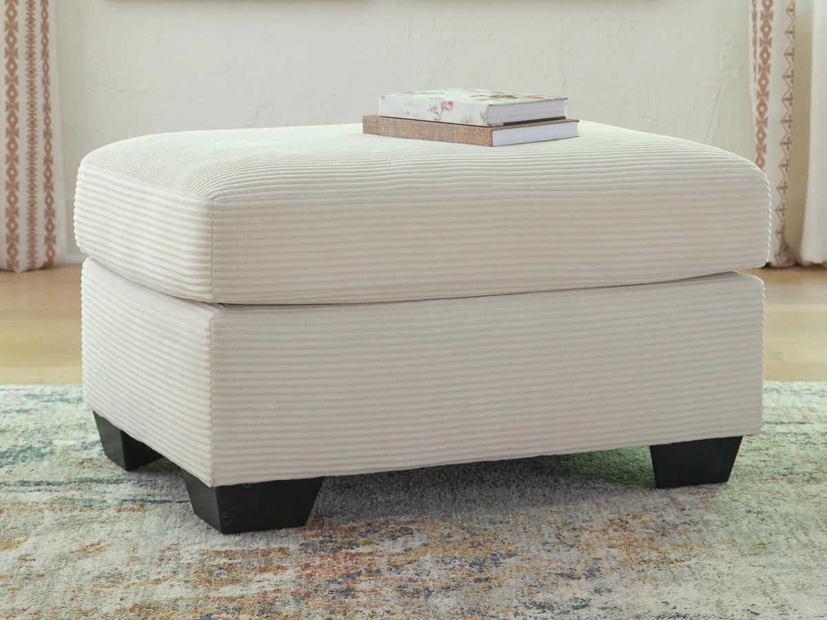 Solene Ottoman in Ivory