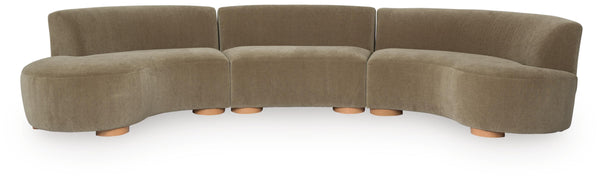 LaraRosa 3-Piece Sectional with Chaise
