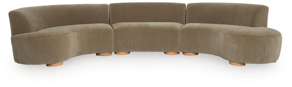 LaraRosa 3-Piece Sectional with Chaise
