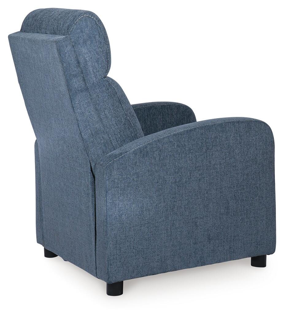 Arlo Vale High Leg Recliner in Denim