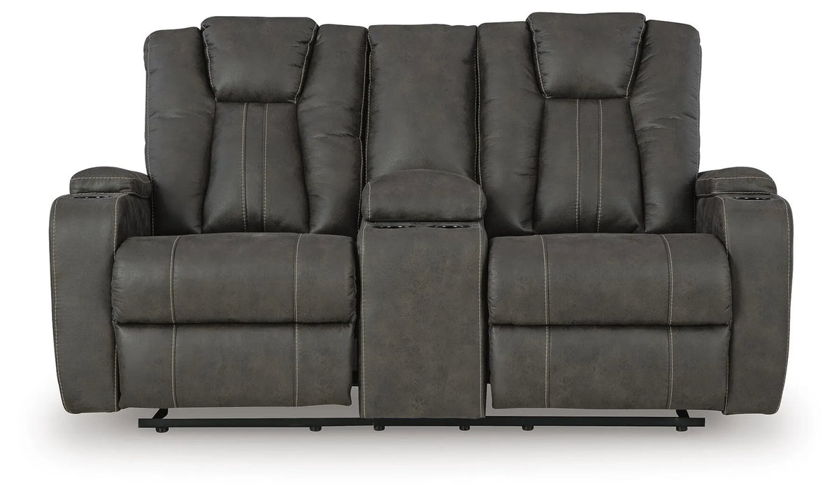 Ferrow Glider Reclining Loveseat with Console