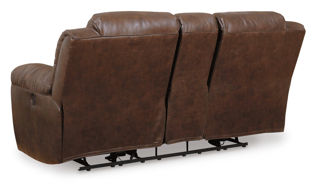 Hawthorne Reclining Loveseat with Console in Chocolate