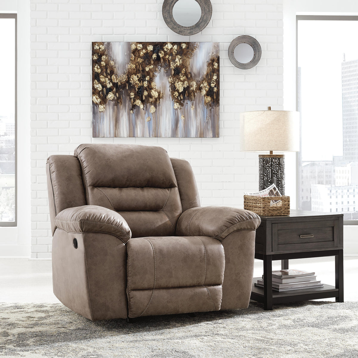 Hawthorne Recliner in Fossil