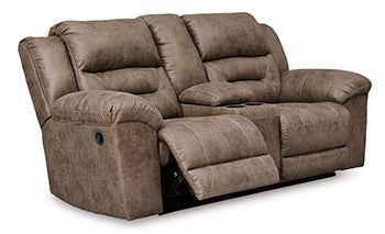 Hawthorne Reclining Loveseat with Console in Fossil