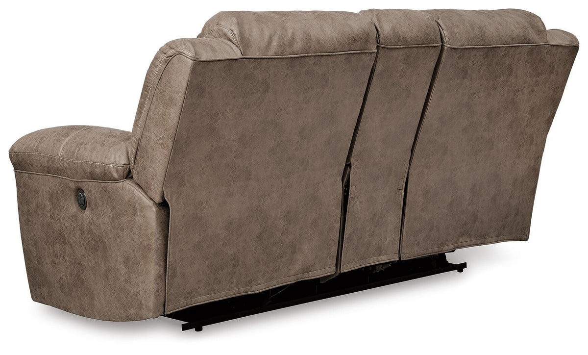 Hawthorne Reclining Loveseat with Console in Fossil