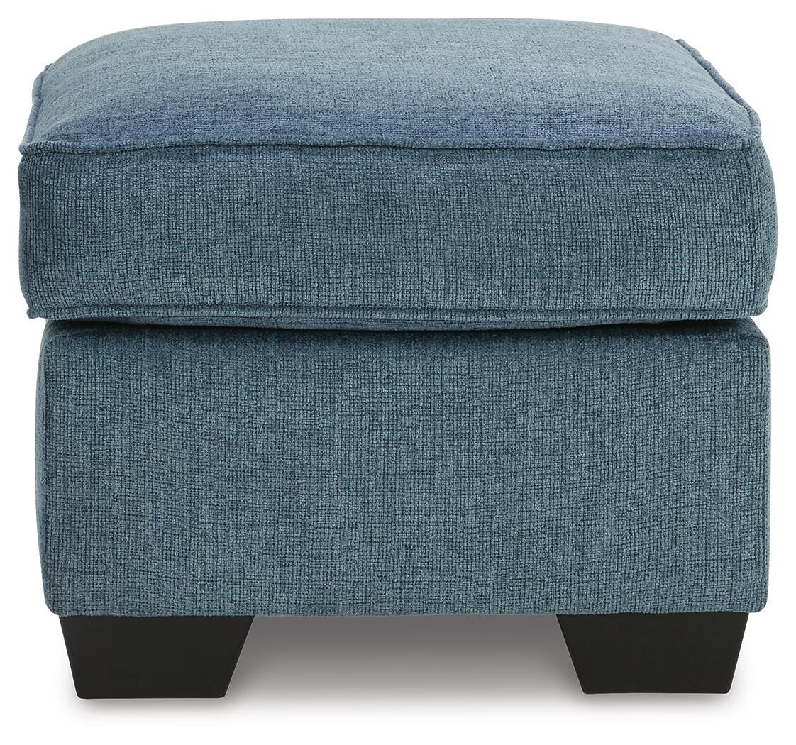 Corvin Ottoman in Blue