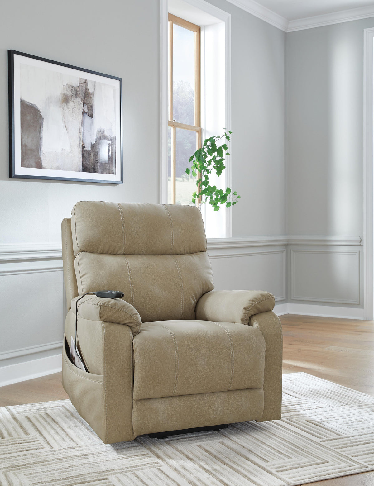 Arlen Power Lift Recliner in Sand