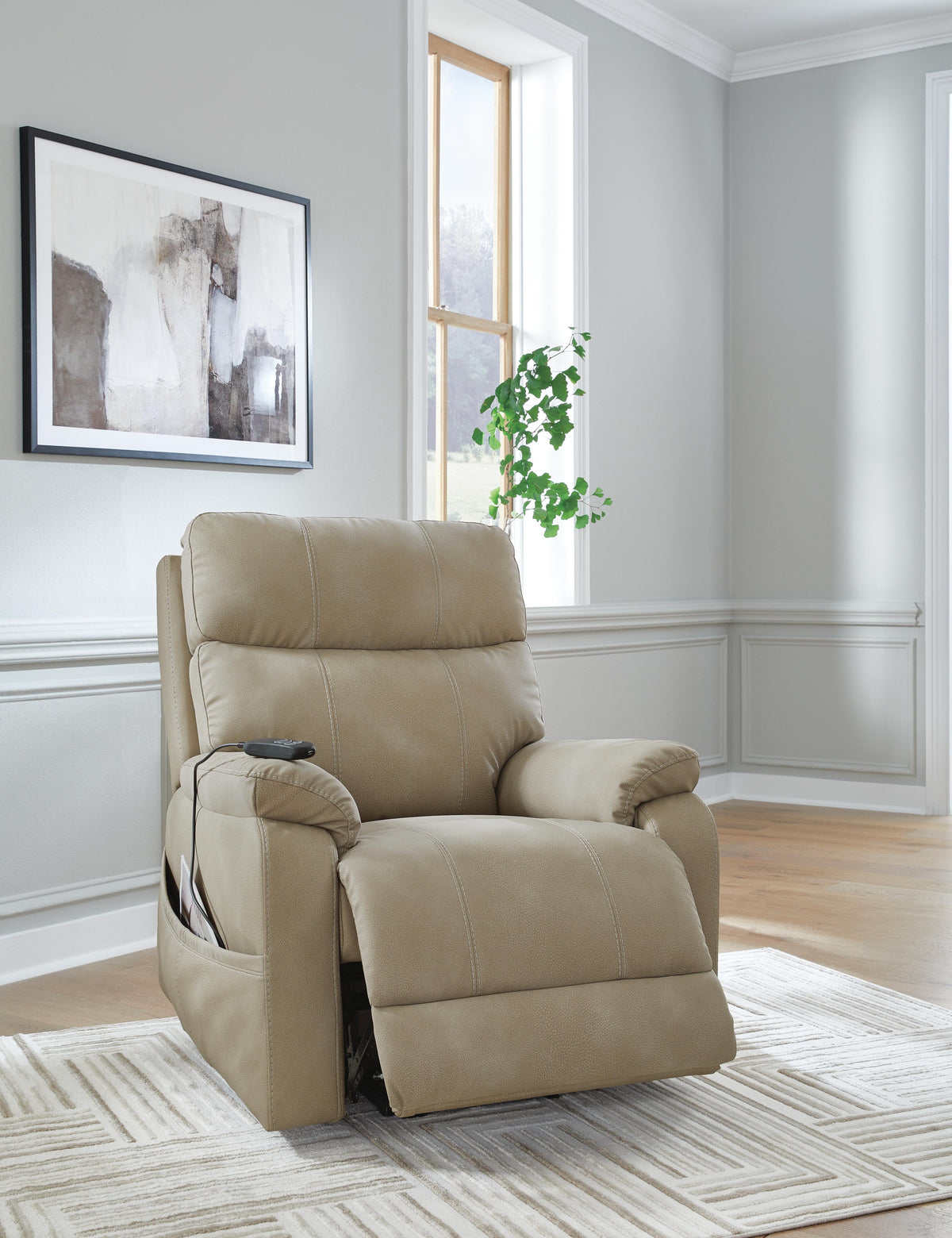 Arlen Power Lift Recliner in Sand