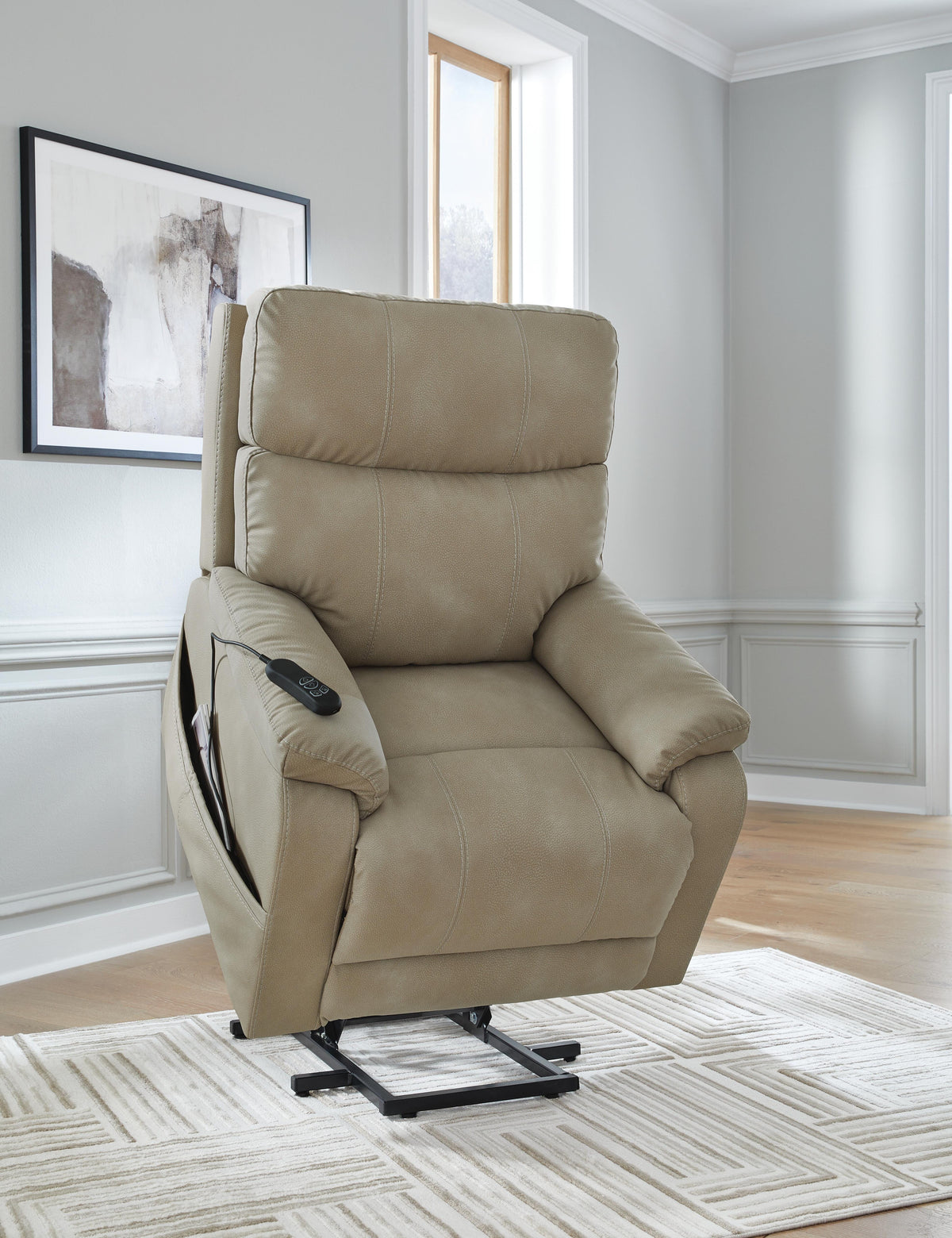 Arlen Power Lift Recliner in Sand