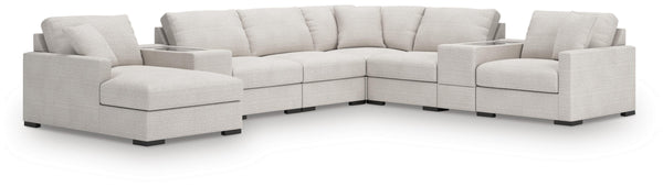 Omaha by Ashley 8-Piece Sectional with Chaise and Storage Consoles