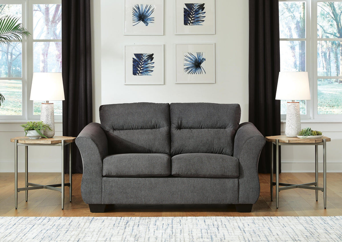 Kadric Loveseat in Gunmetal