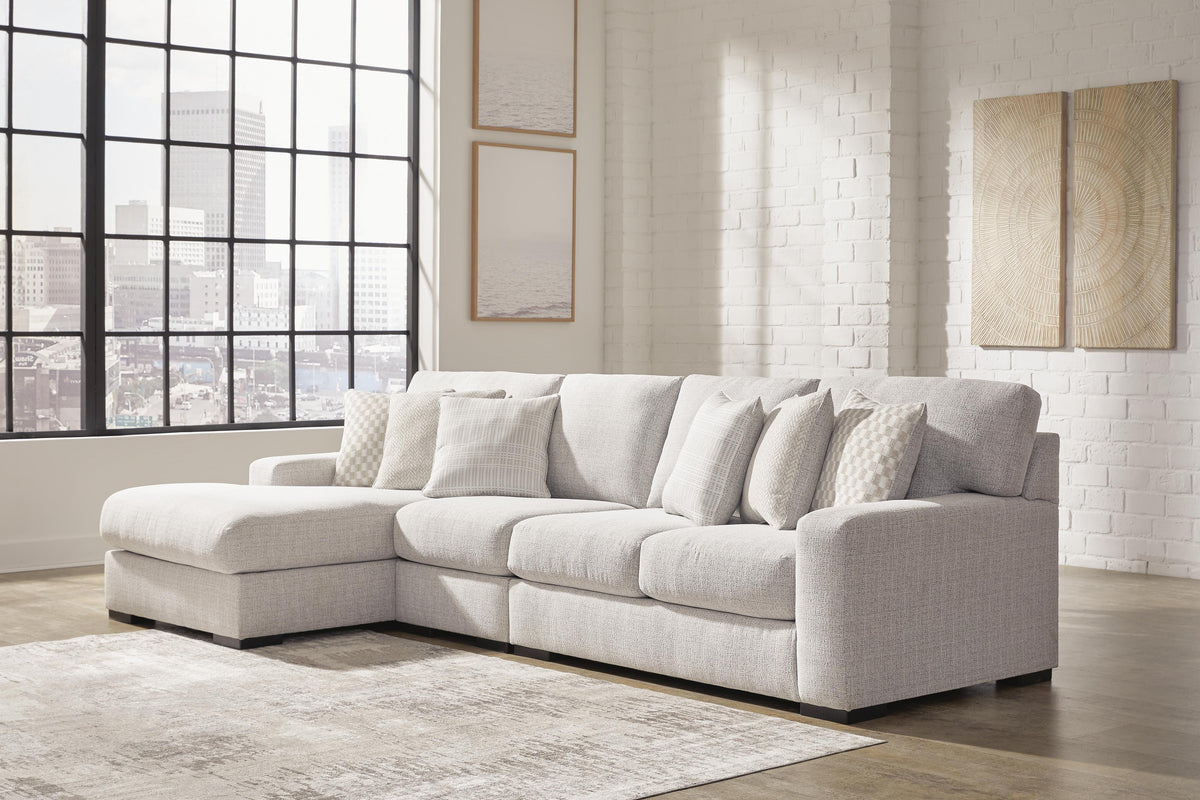 Jervis 3-Piece Sectional with Chaise in Stone IV