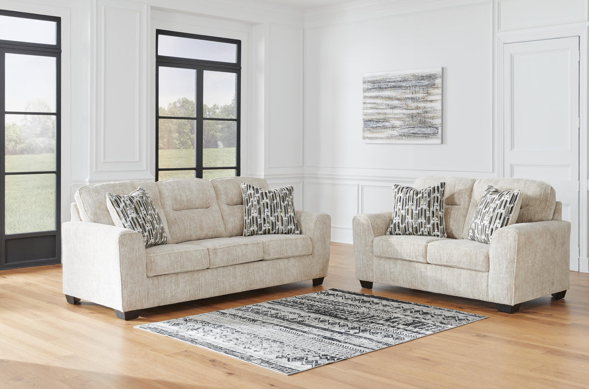 Torin Sofa and Loveseat in Parchment