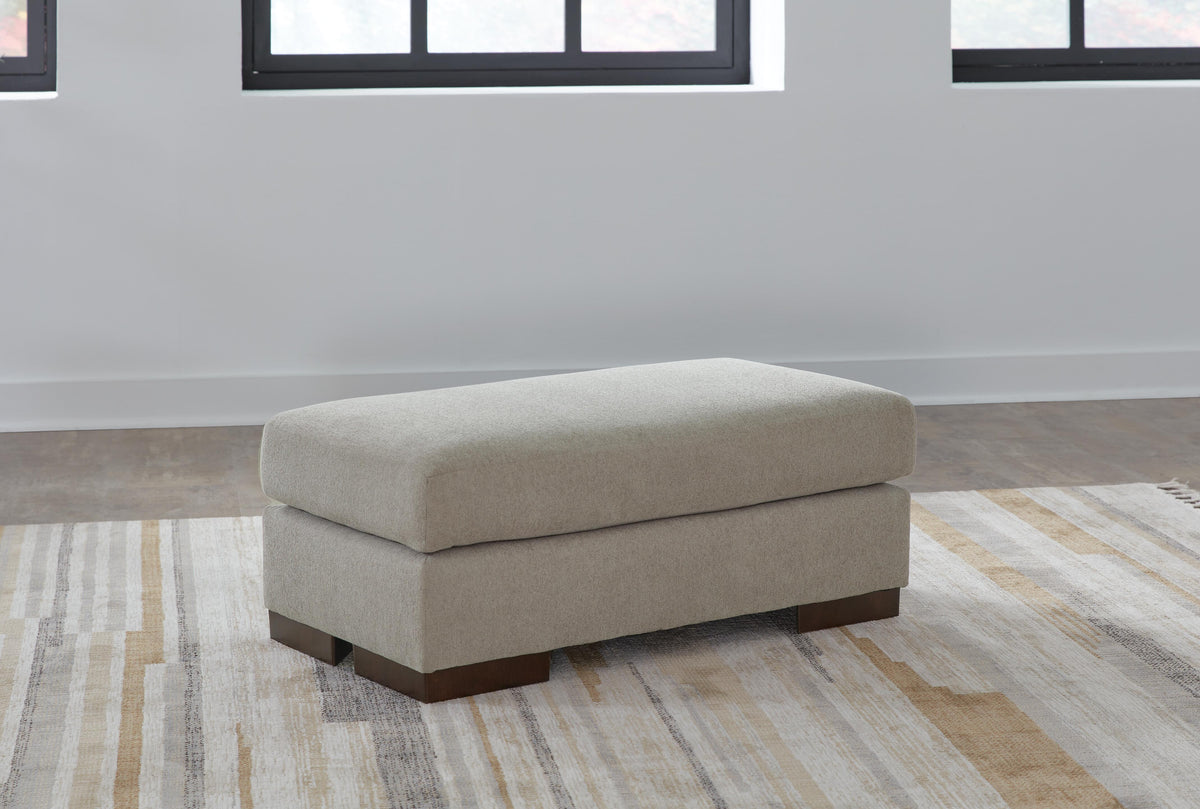 Marlowe Ottoman in Flax