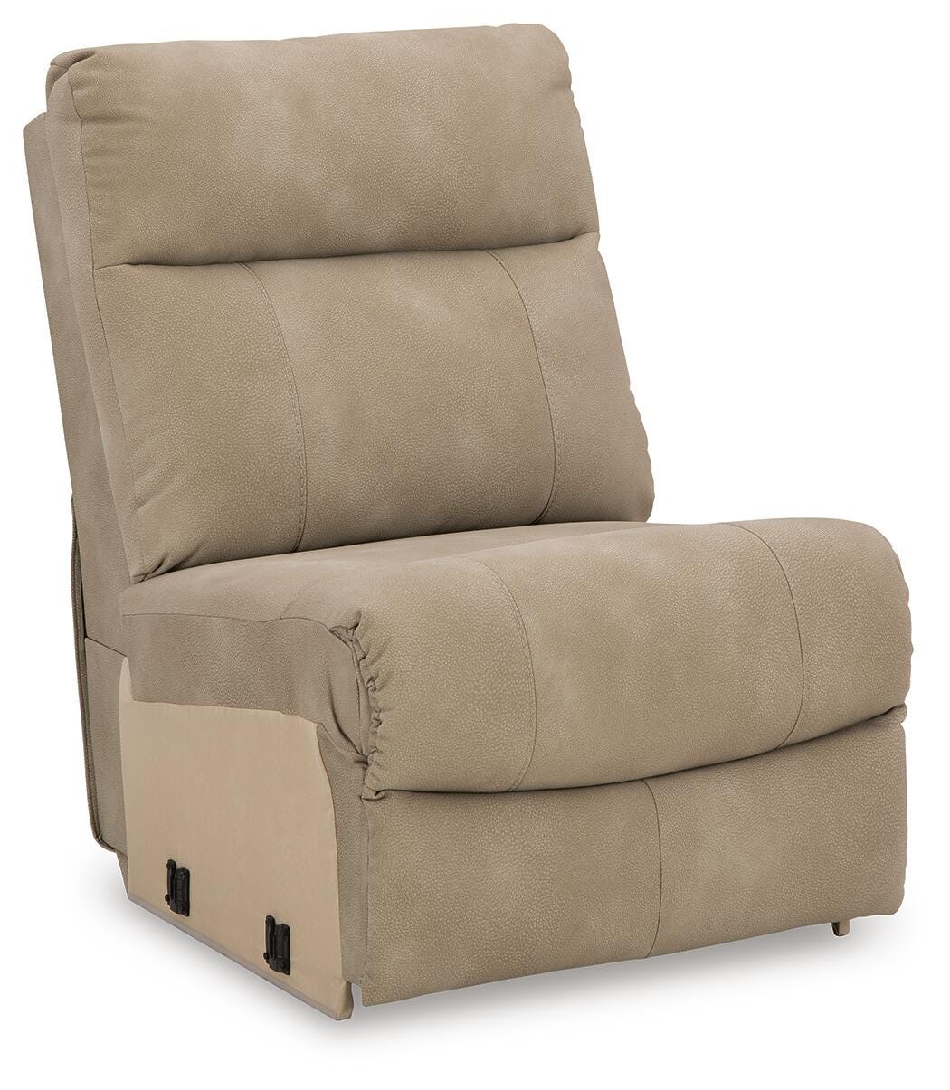 Arlen 6-Piece Power Reclining Sectional in Sand Microfiber