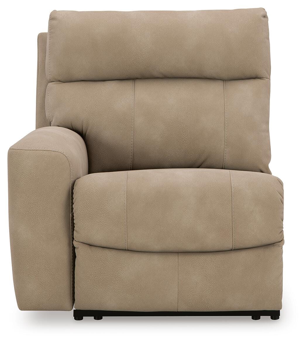 Arlen 6-Piece Power Reclining Sectional in Sand Microfiber